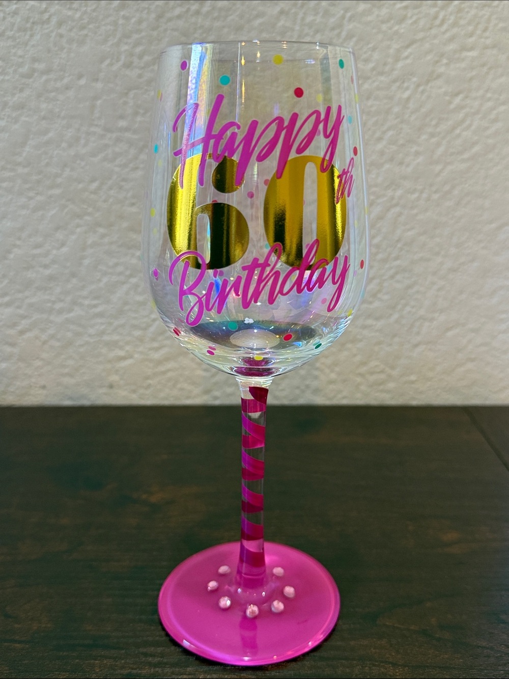 Top Shelf 60th Birthday Wine Glass
